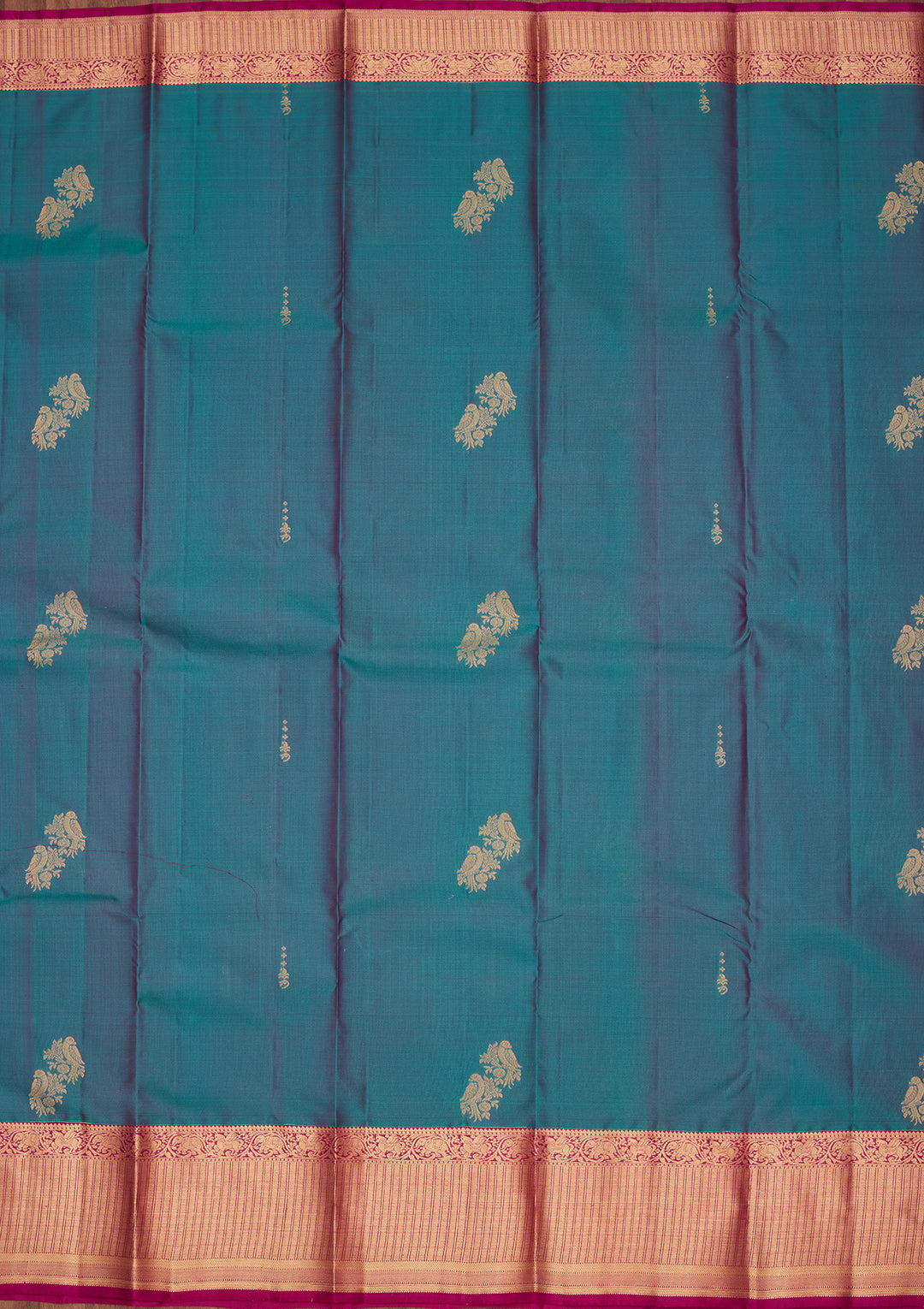 Rama Green Zariwork Silk Saree