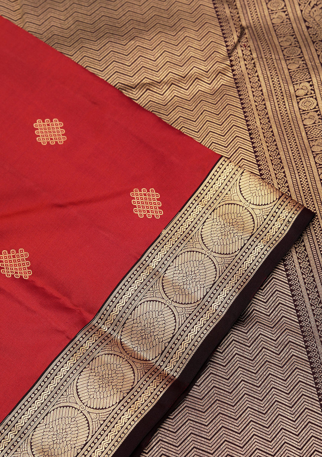 Brown Zariwork Pure Silk Saree