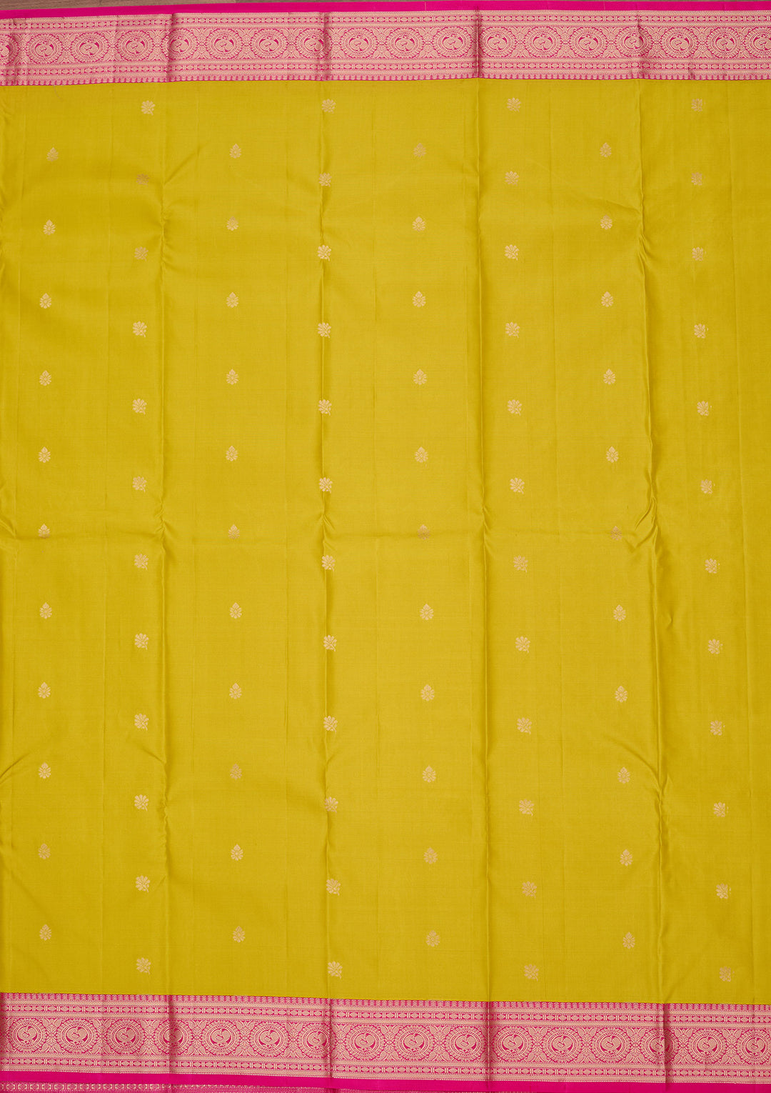 Lemon Yellow Zariwork Pure Silk Saree