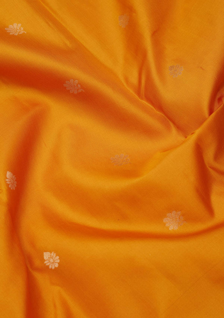 Mustard Zariwork Pure Silk Saree