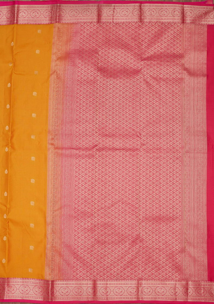 Mustard Zariwork Pure Silk Saree