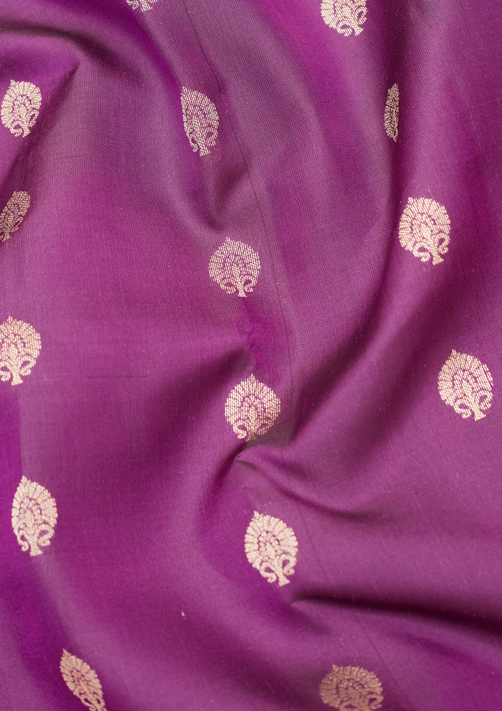 Purple Zariwork Pure Silk Saree