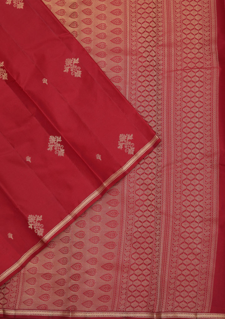 Maroon Zariwork Pure Silk Saree