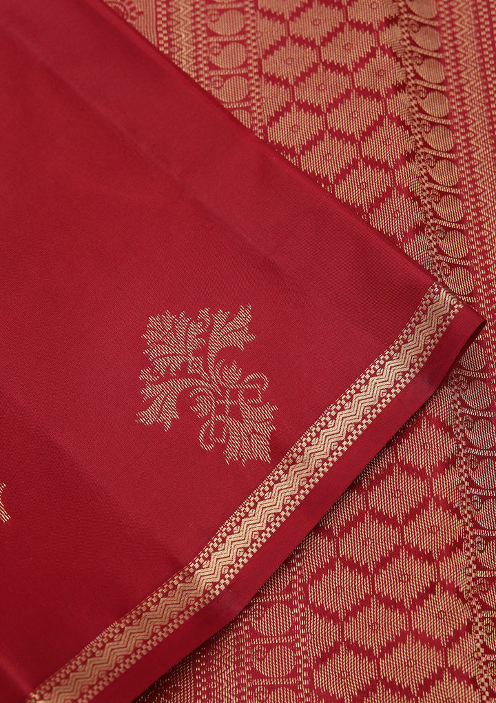 Maroon Zariwork Pure Silk Saree
