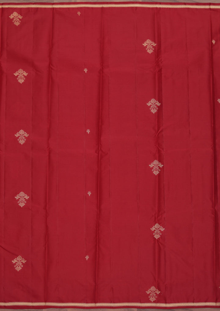 Maroon Zariwork Pure Silk Saree