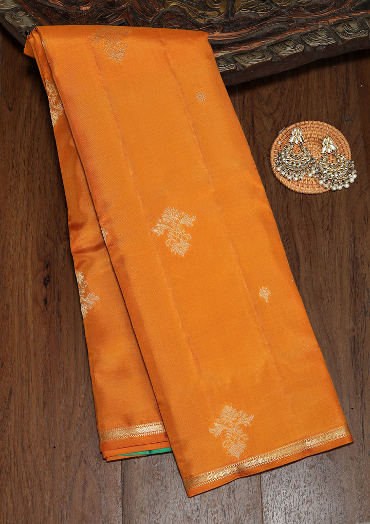 Mustard Zariwork Pure Silk Saree