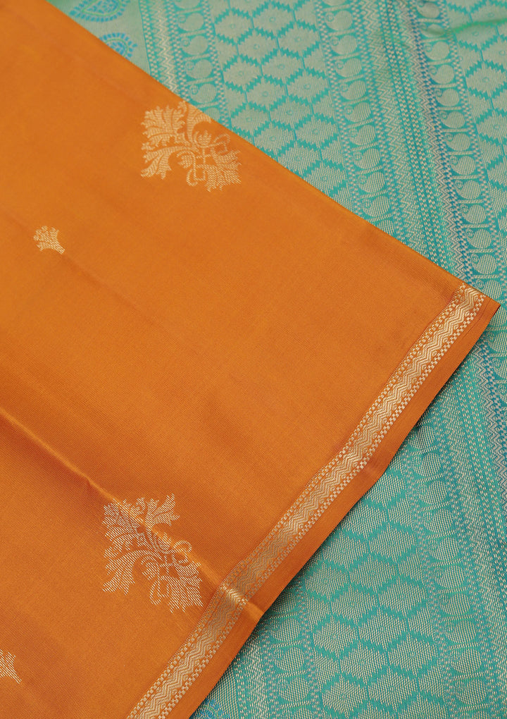 Mustard Zariwork Pure Silk Saree