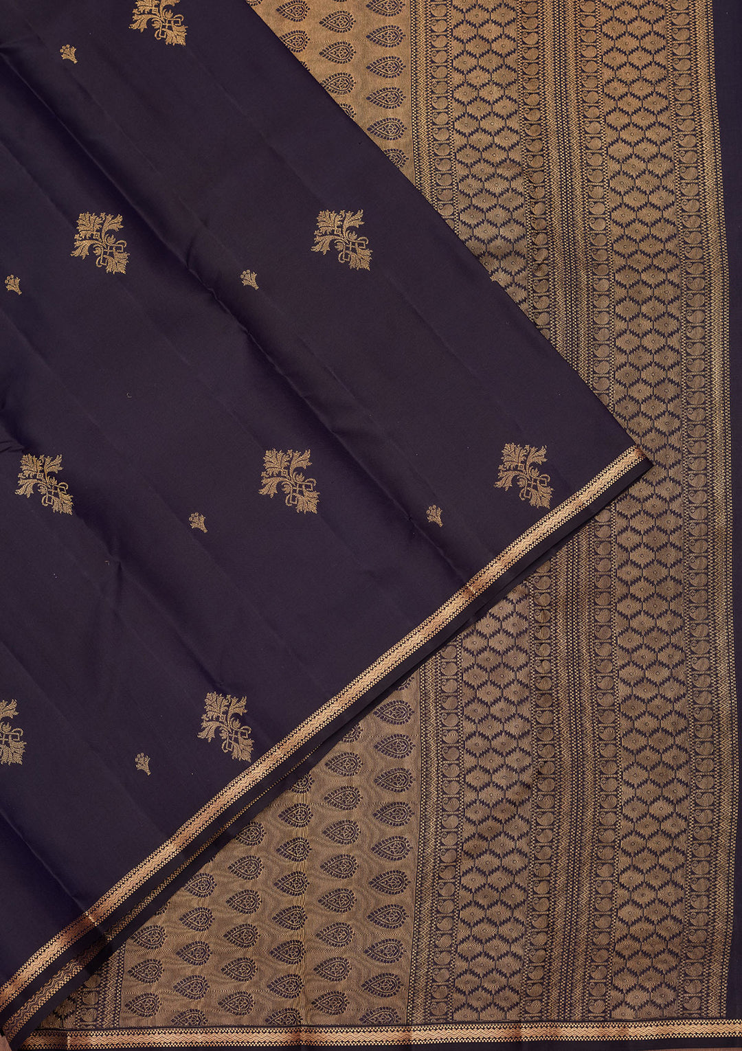 Navy Blue Zariwork Pure Silk Saree