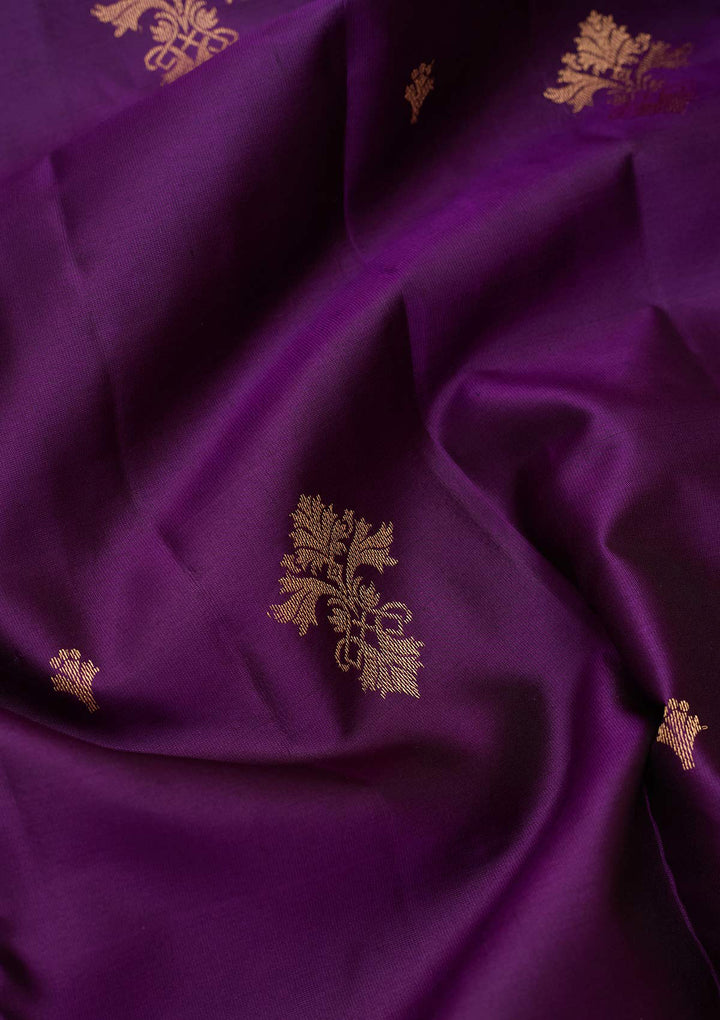 Purple Zariwork Pure Silk Saree