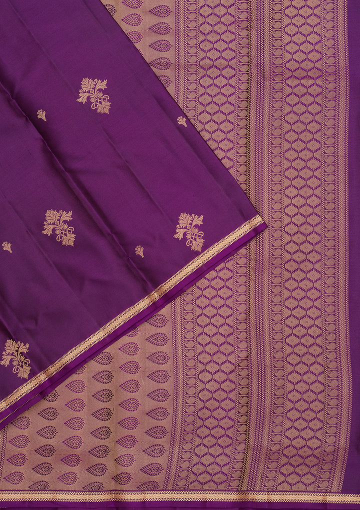 Purple Zariwork Pure Silk Saree