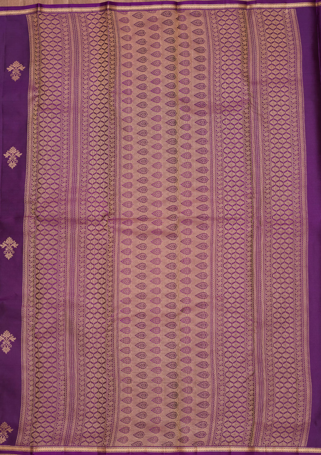 Purple Zariwork Pure Silk Saree