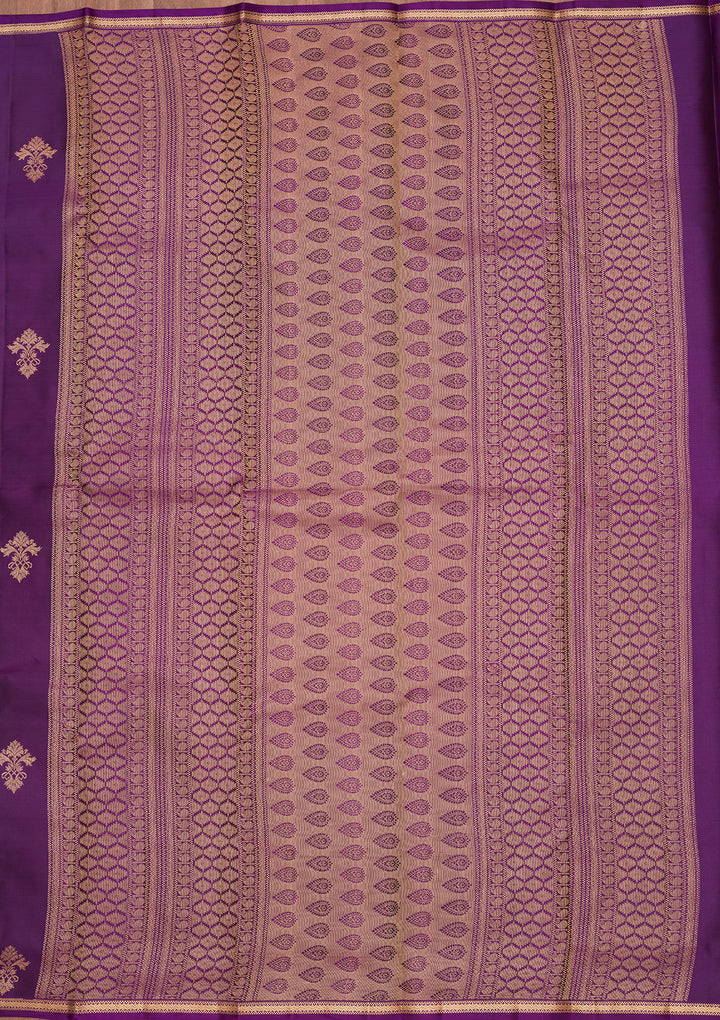 Purple Zariwork Pure Silk Saree