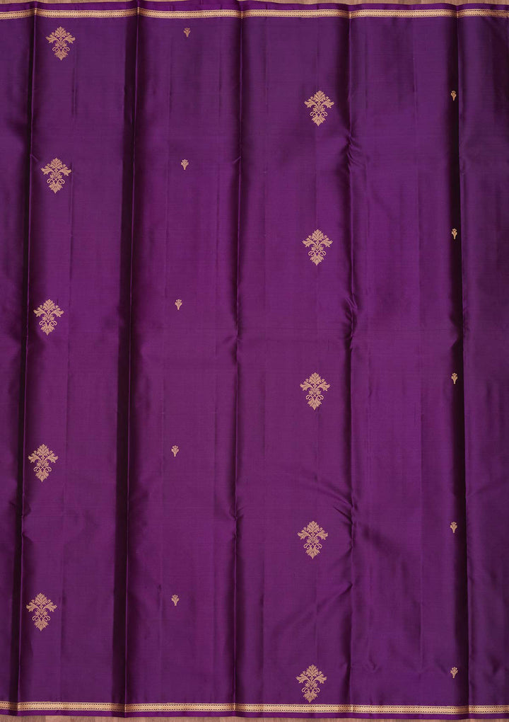 Purple Zariwork Pure Silk Saree