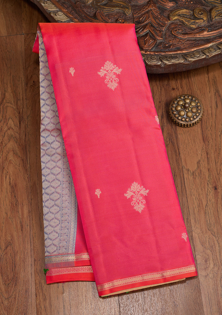 Rani Pink Zariwork (Gold) Silk Silk_Saree