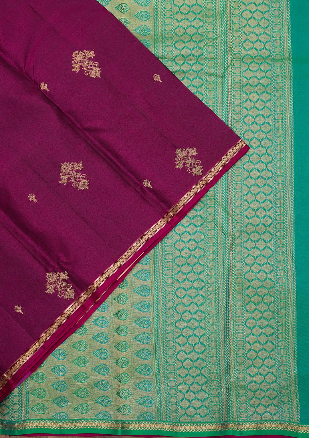Wine Zariwork (Gold) Silk Silk_Saree