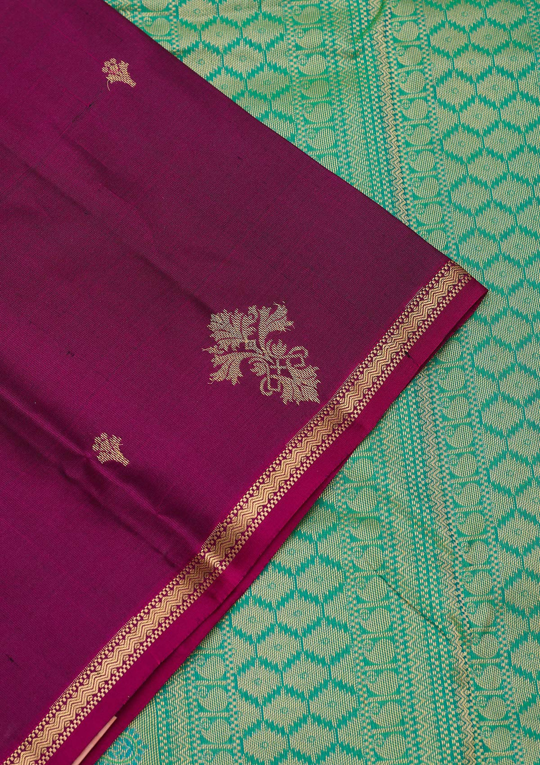 Wine Zariwork (Gold) Silk Silk_Saree