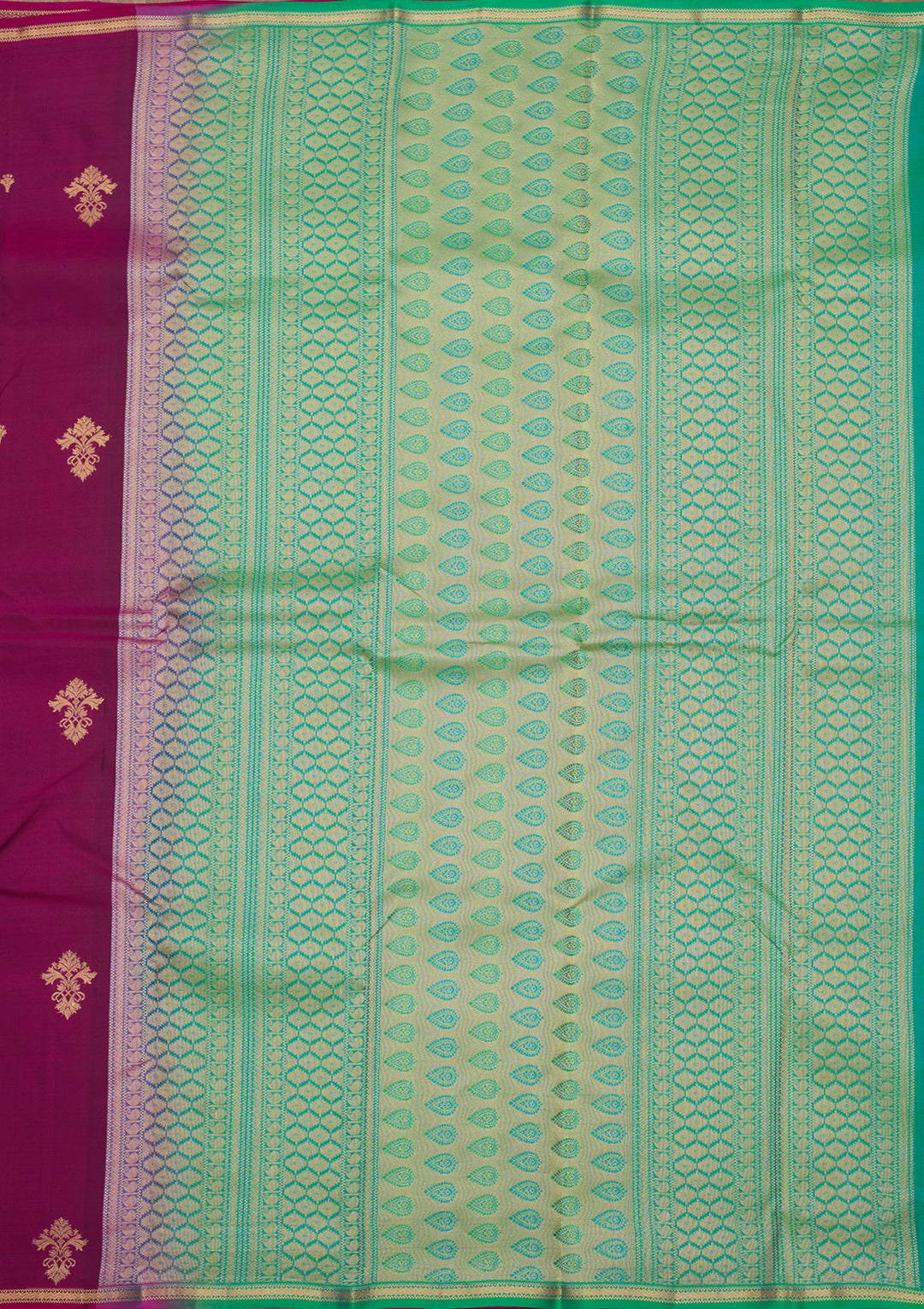 Wine Zariwork (Gold) Silk Silk_Saree
