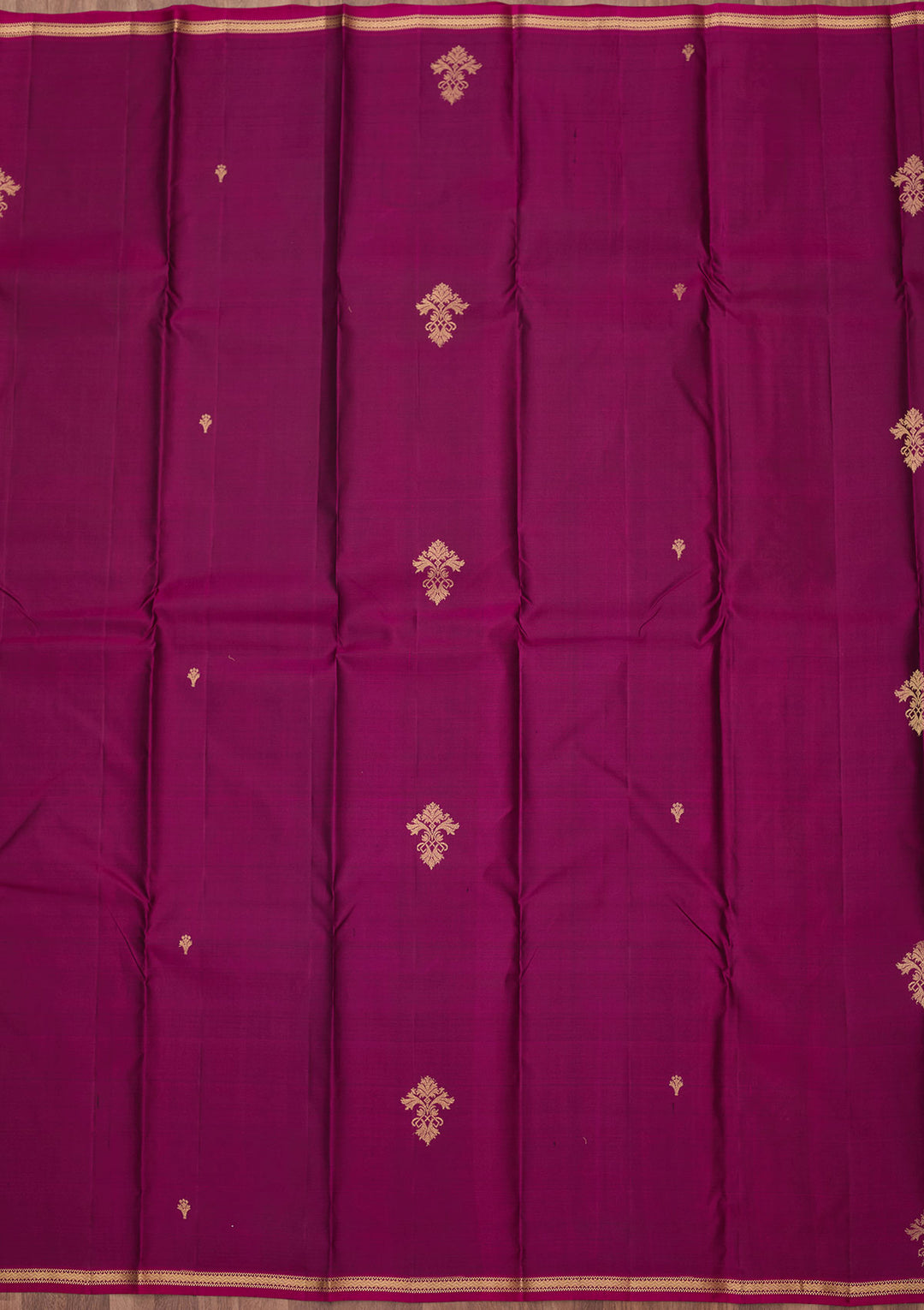 Wine Zariwork (Gold) Silk Silk_Saree