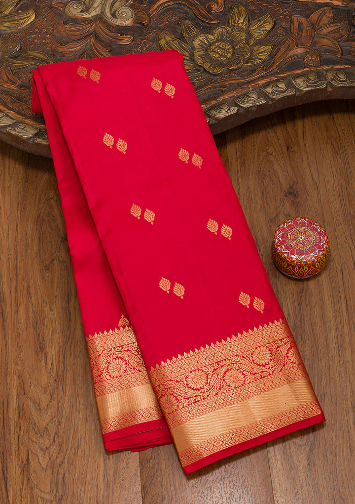 Red Zariwork Pure Silk Saree
