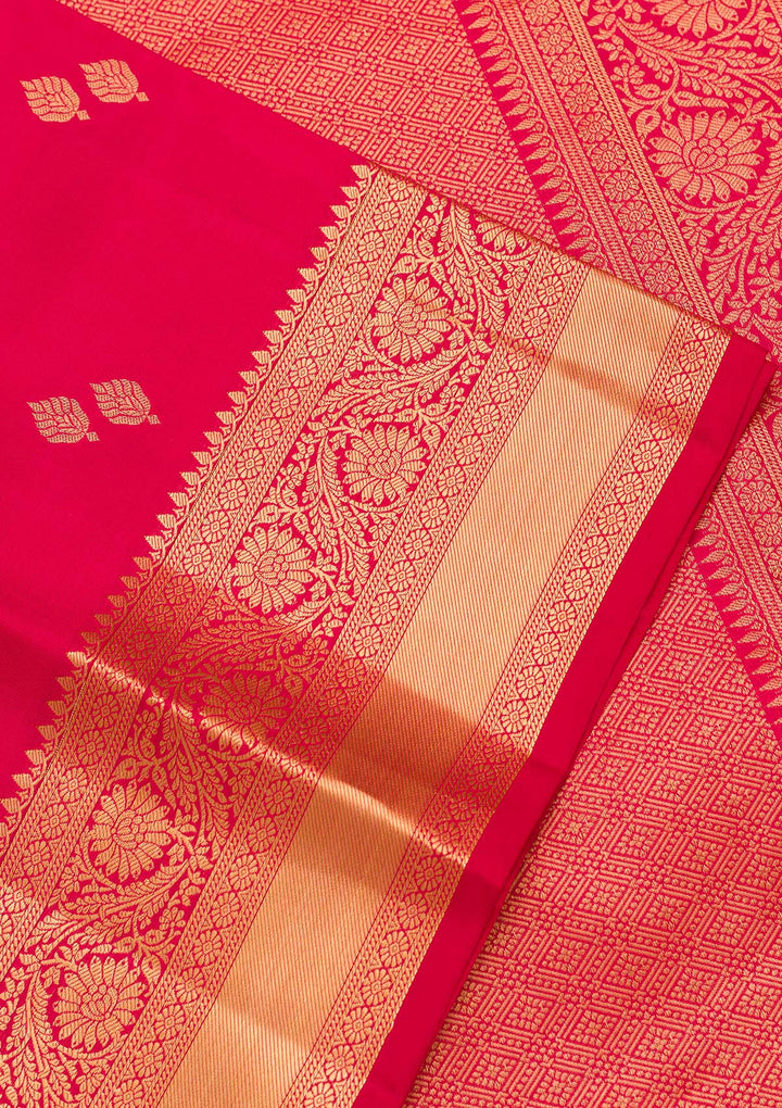 Red Zariwork Pure Silk Saree