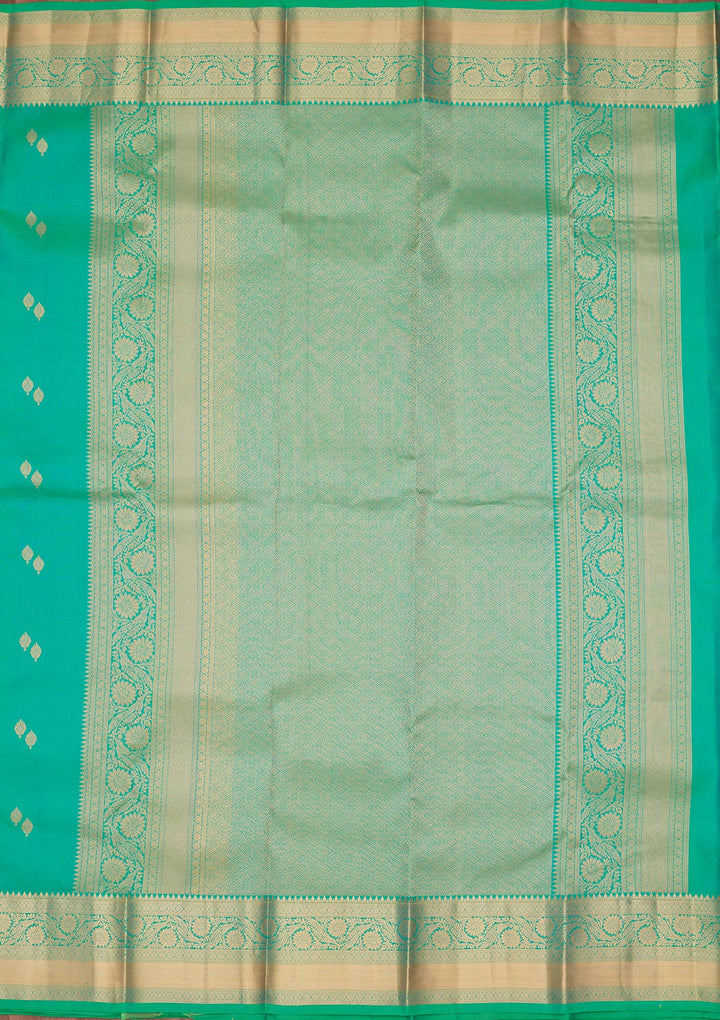 Sea Green Zariwork Pure Silk Saree