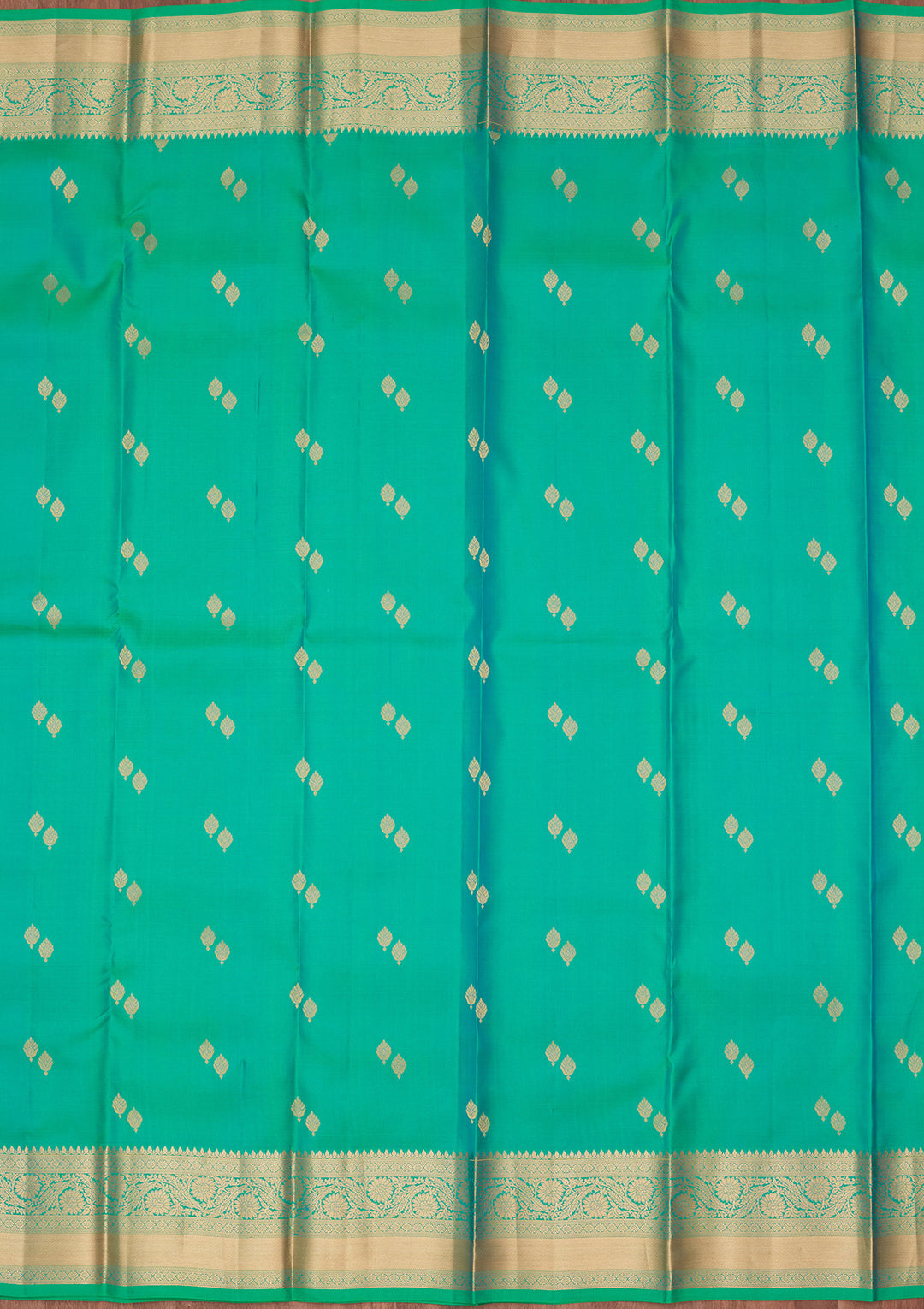 Sea Green Zariwork Pure Silk Saree