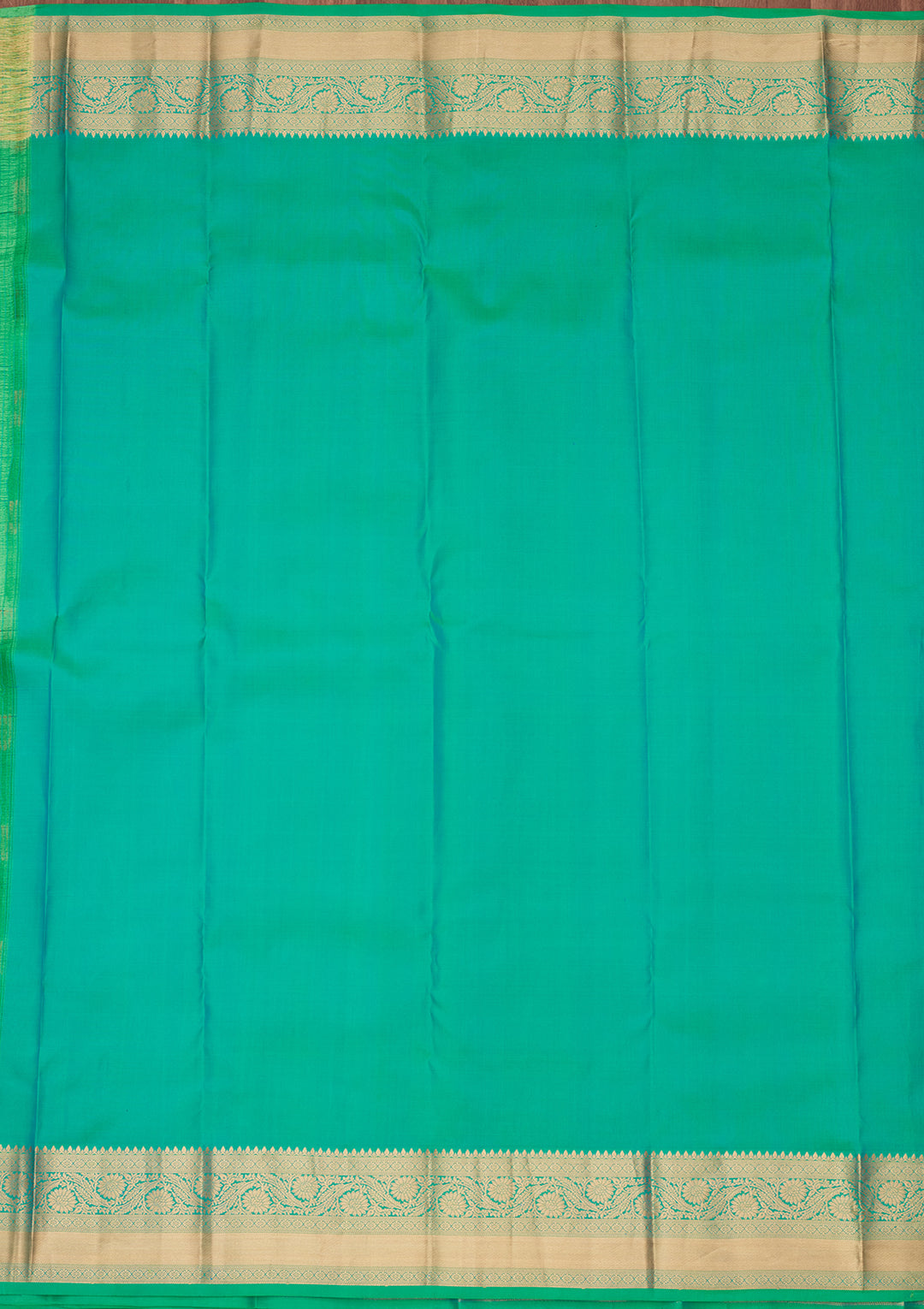 Sea Green Zariwork Pure Silk Saree
