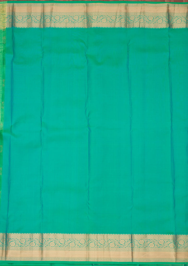 Sea Green Zariwork Pure Silk Saree