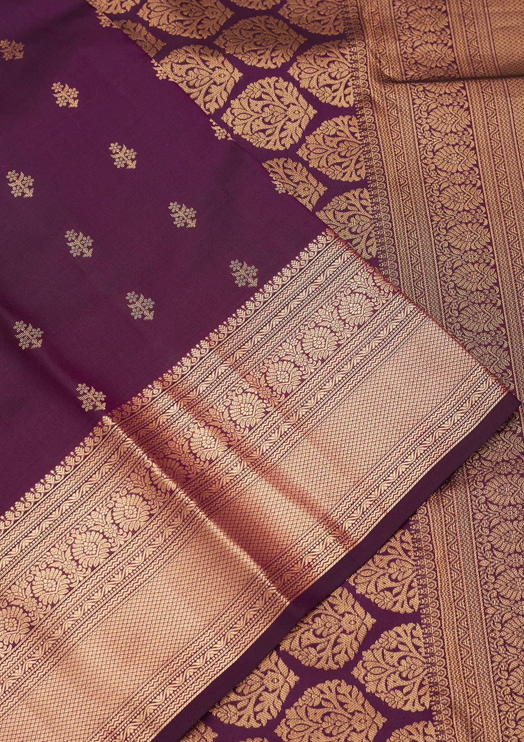 Purple Zariwork Pure Silk Saree