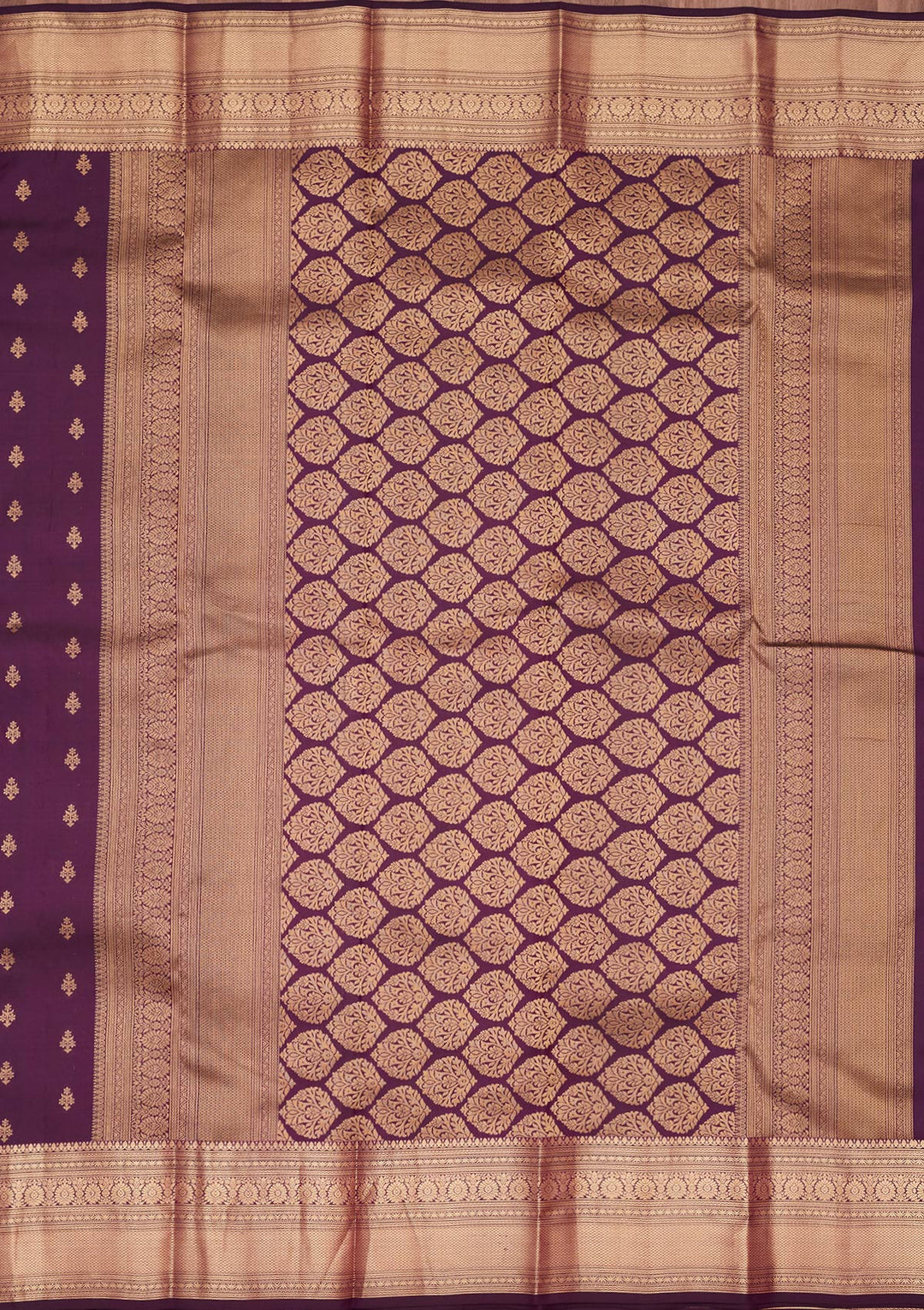 Purple Zariwork Pure Silk Saree
