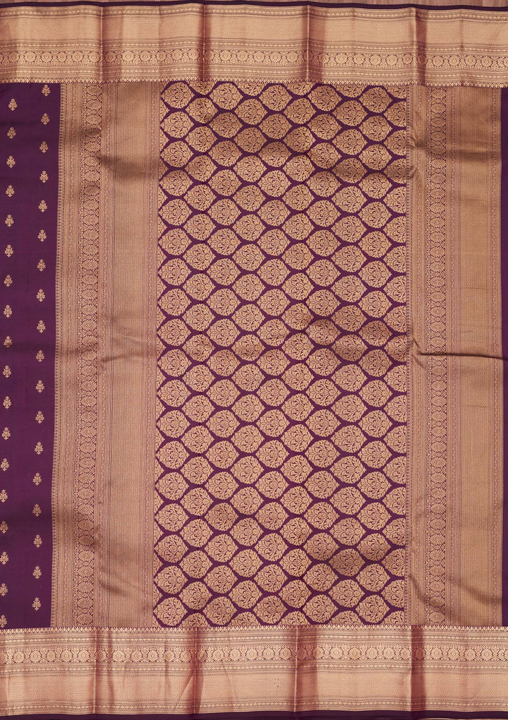 Purple Zariwork Pure Silk Saree