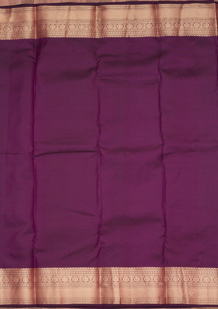 Purple Zariwork Pure Silk Saree