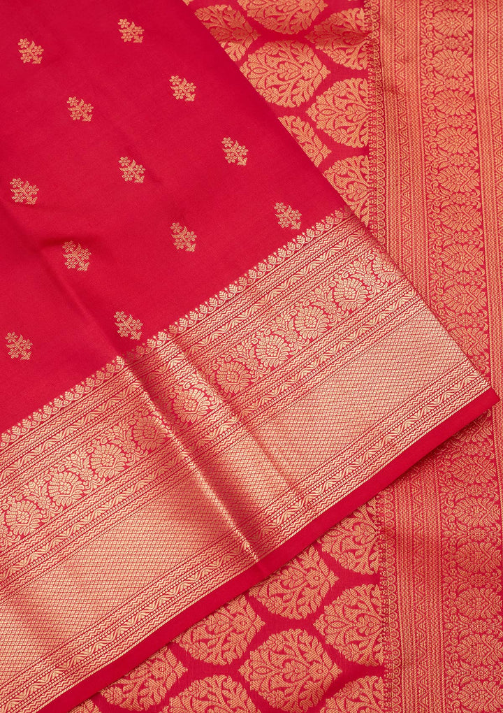 Rani Pink Zariwork Pure Silk Saree