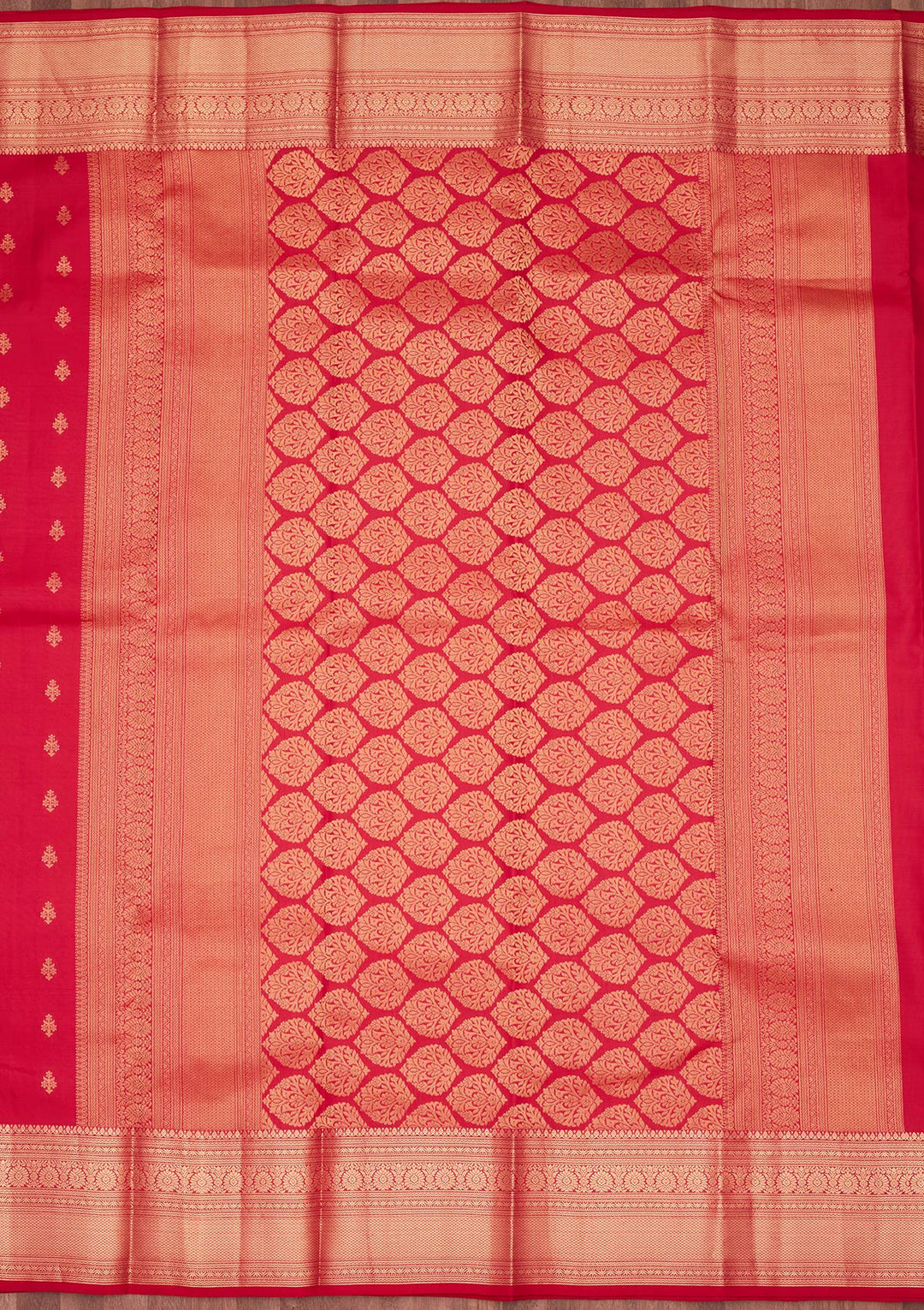 Rani Pink Zariwork Pure Silk Saree