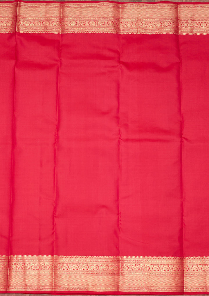 Rani Pink Zariwork Pure Silk Saree