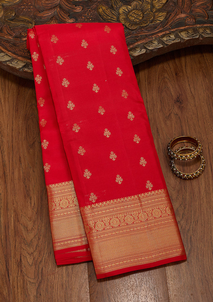 Red Zariwork Pure Silk Saree