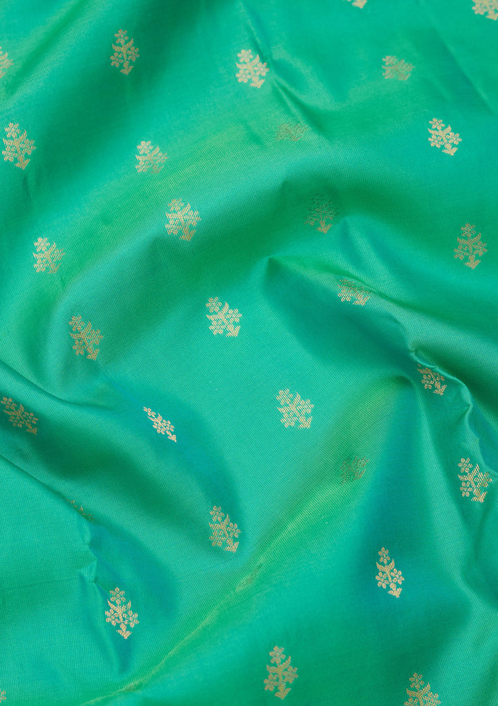 Sea Green Zariwork Pure Silk Saree