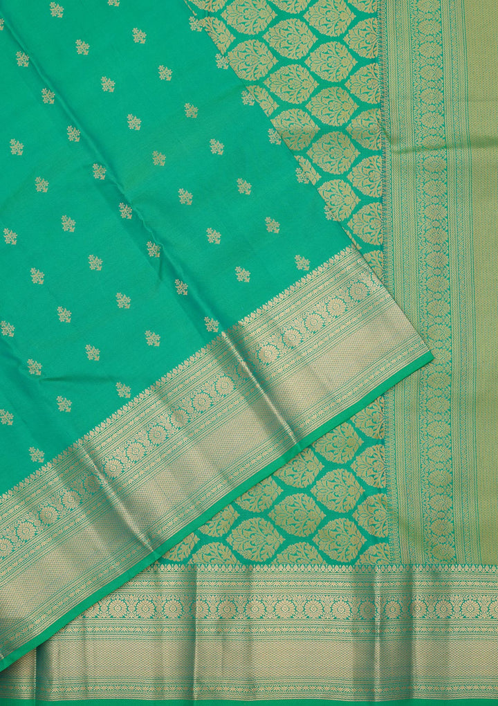 Sea Green Zariwork Pure Silk Saree