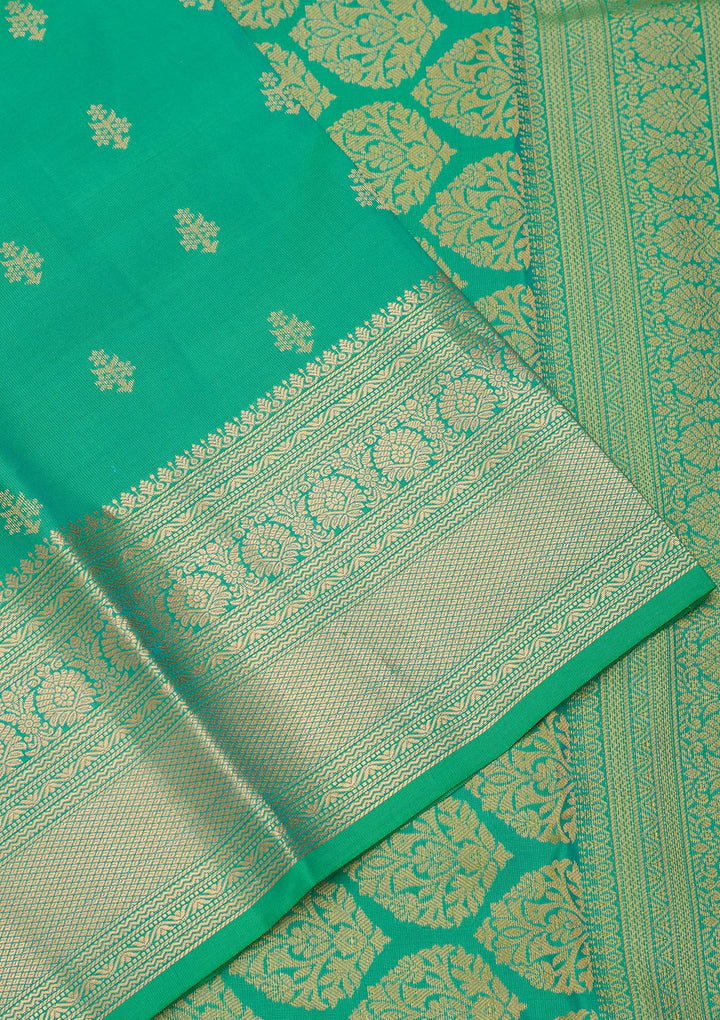 Sea Green Zariwork Pure Silk Saree