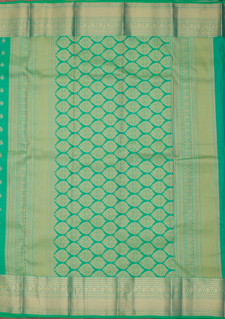 Sea Green Zariwork Pure Silk Saree