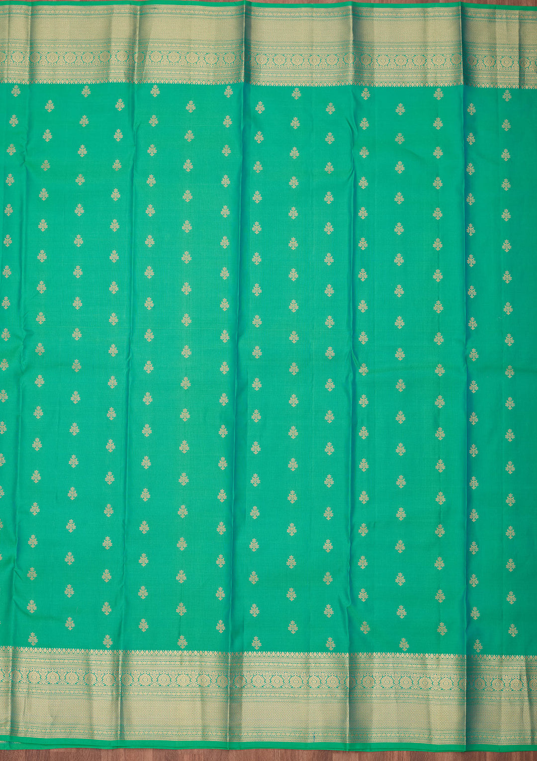 Sea Green Zariwork Pure Silk Saree