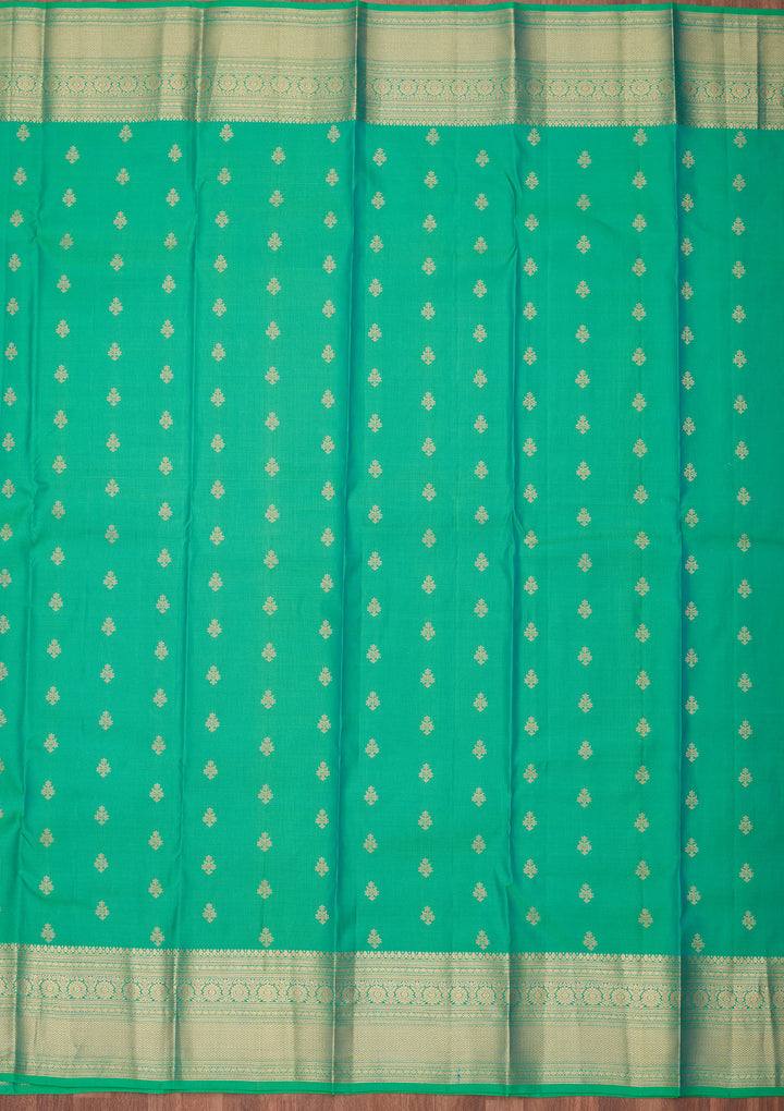 Sea Green Zariwork Pure Silk Saree