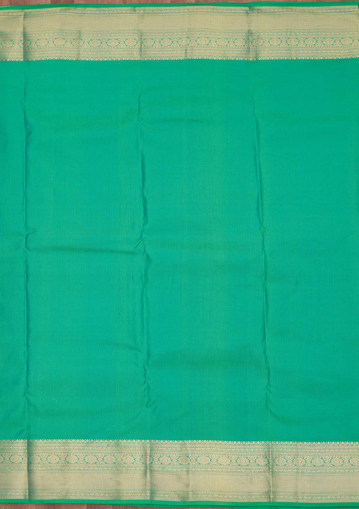 Sea Green Zariwork Pure Silk Saree