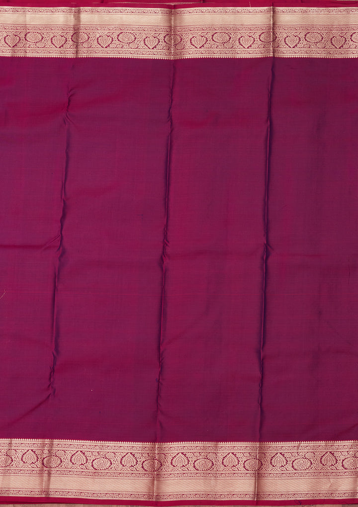 Navy Blue Zariwork Pure Silk Saree