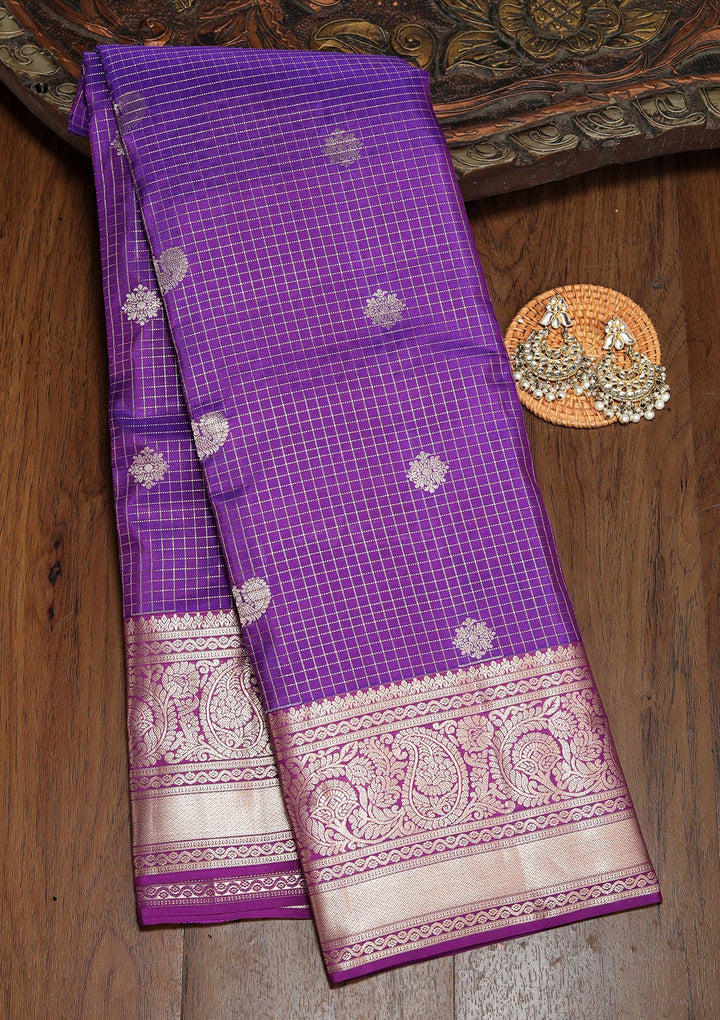 Royal Blue Zariwork Pure Silk Saree