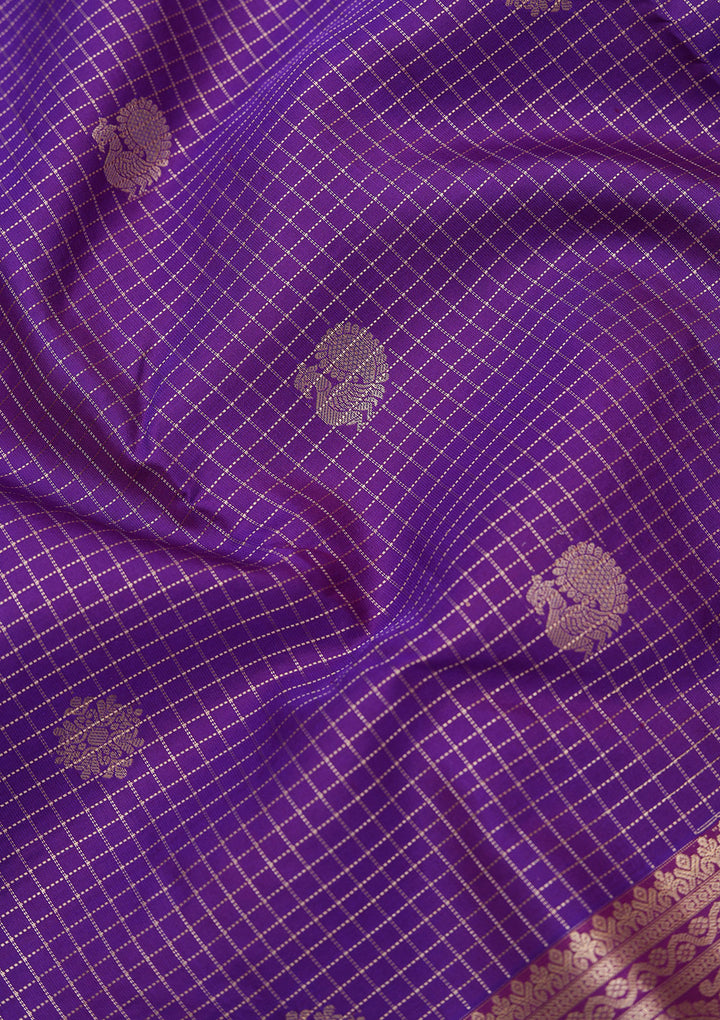 Royal Blue Zariwork Pure Silk Saree