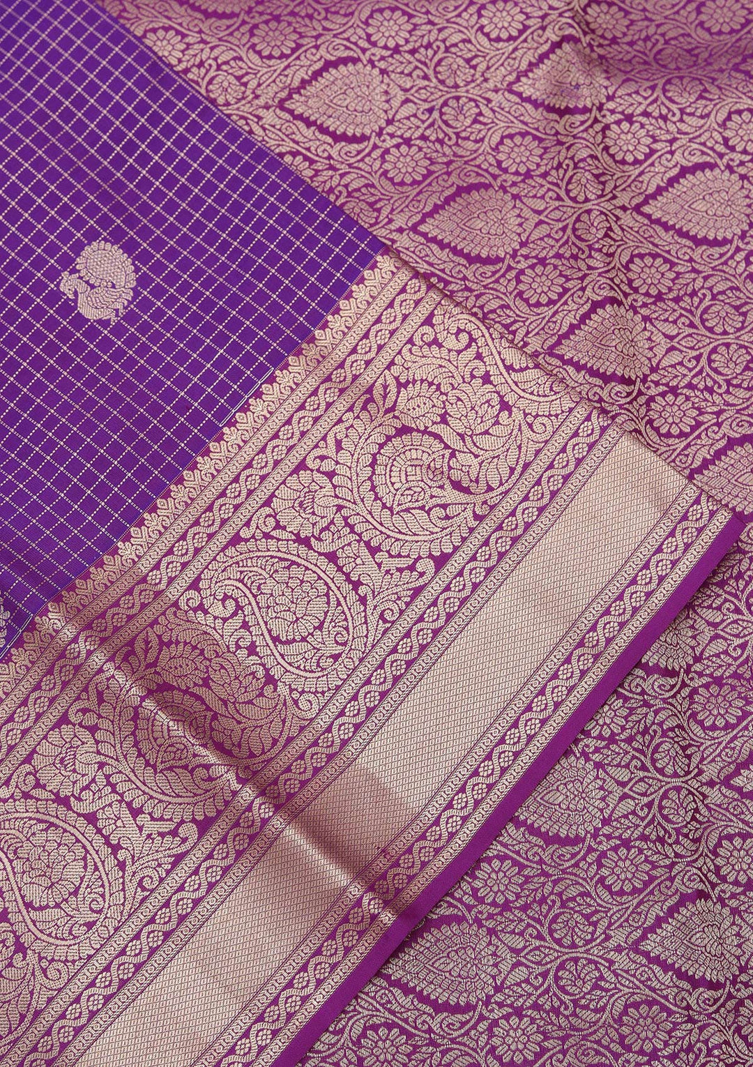 Royal Blue Zariwork Pure Silk Saree