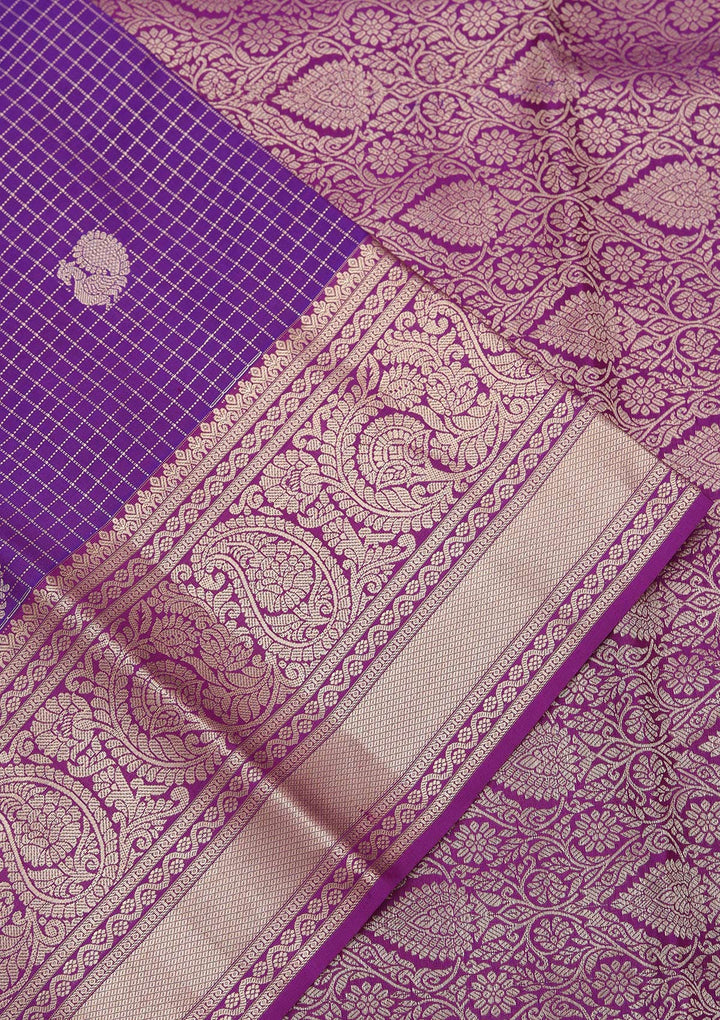 Royal Blue Zariwork Pure Silk Saree
