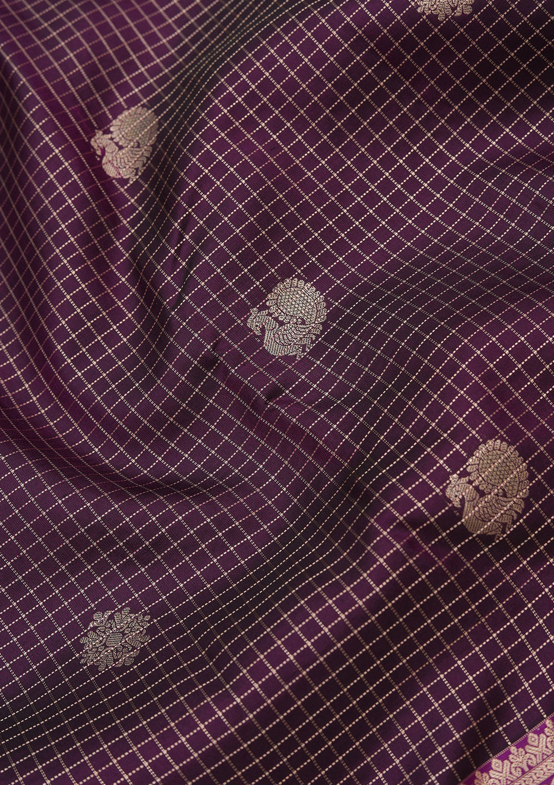 Wine Zariwork Pure Silk Saree