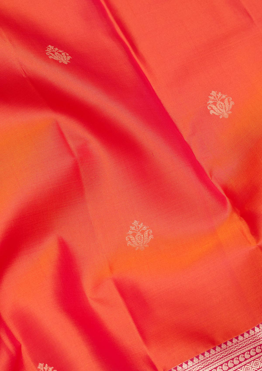 Orange Zariwork Pure Silk Saree